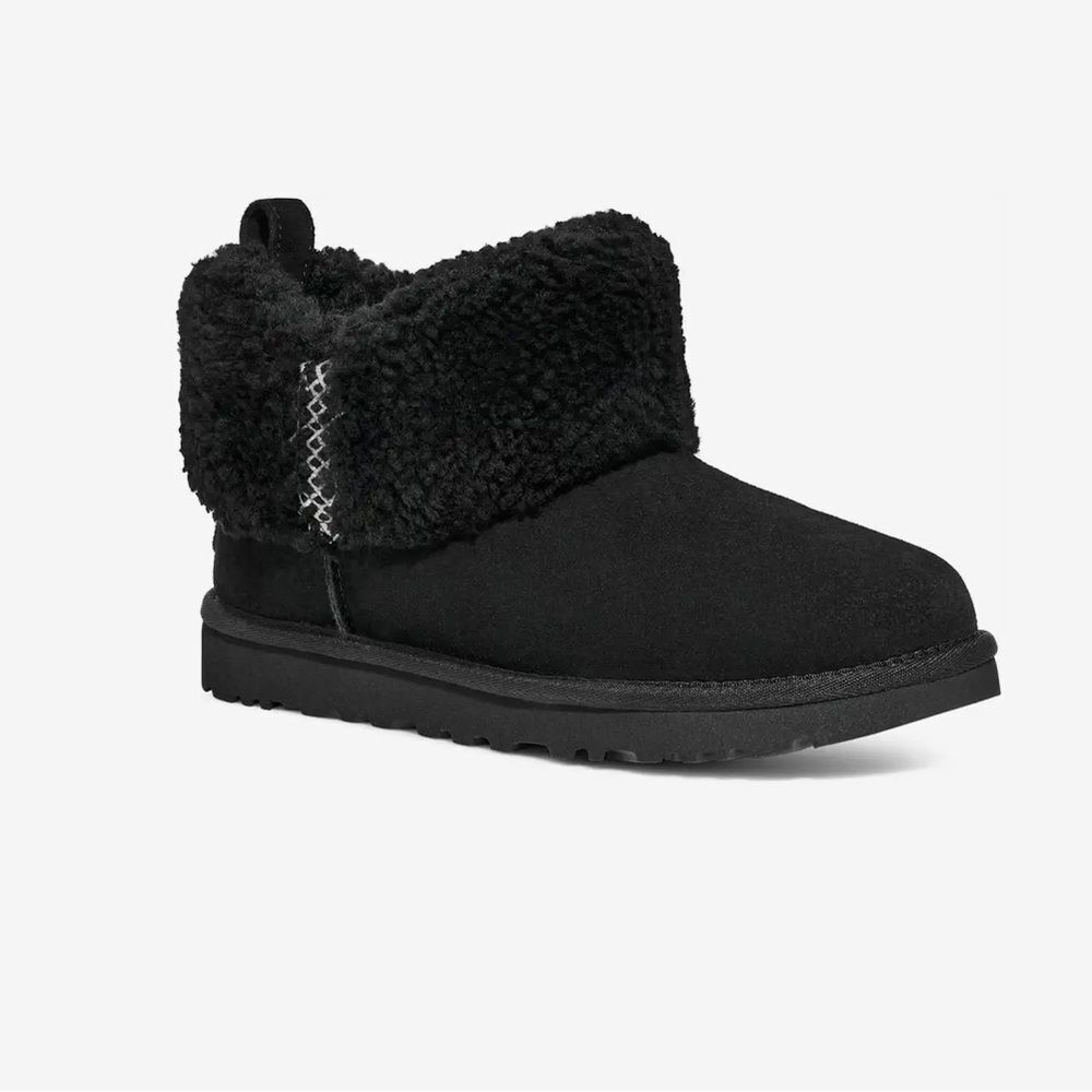 UGG Ultra Mini Braid Shearling Booties New!